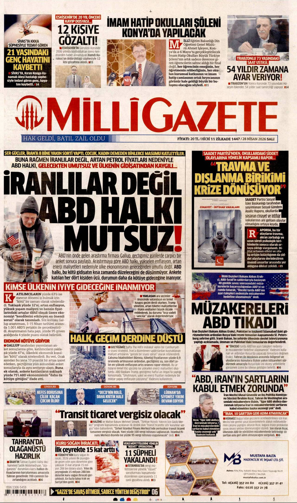Milli Gazete gazetesi