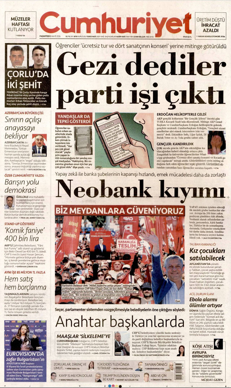 Cumhuriyet gazetesi