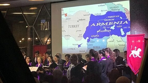 Almanya'da Türkiye'nin yarısı Ermenistan gibi gösterildi
