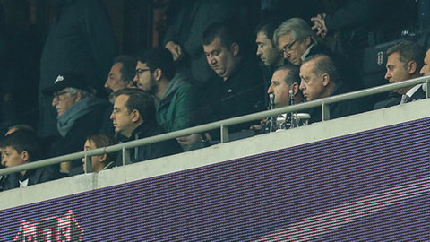 Cumhurbaşkanı Erdoğan Beşiktaş maçını izledi