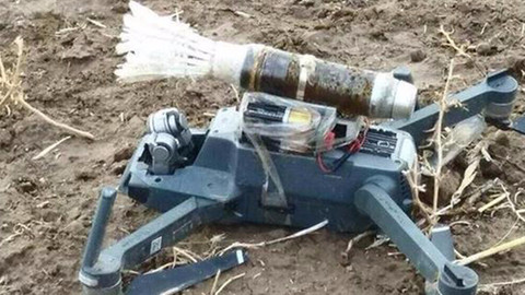 Terör örgütüne ait bomba yüklü drone düşürüldü