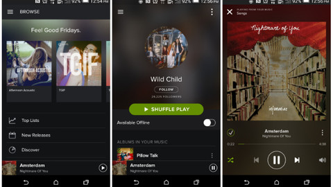 Spotify'dan Android için yeni ara yüz