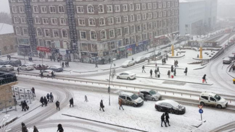 Son dakika Erzurum haberleri... Erzurum'da kar yağışı etkili oldu