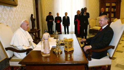 Cumhurbaşkanı Erdoğan-Papa görüşmesi sona erdi