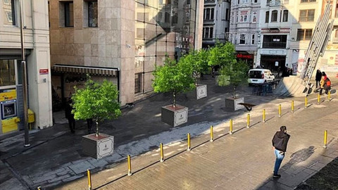 İstiklal Caddesi yeşilleniyor