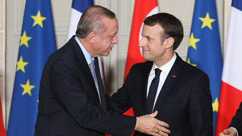 Cumhurbaşkanı Erdoğan, Macron ile görüştü