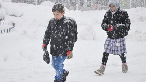 İki ilde okullara kar tatili