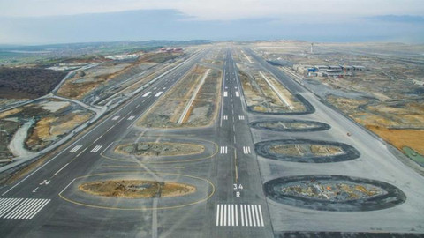 Yeni havalimanı havadan görüntülendi