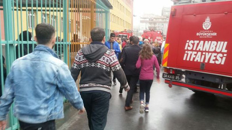 Zeytinburnu'nda okulda yangın çıktı