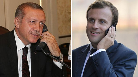 Cumhurbaşkanı Erdoğan Macron’la telefonda görüştü
