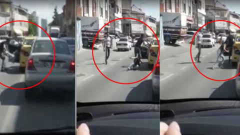 Kadın yolcuyu bacaklarından tutup arabadan atan taksici yakalandı