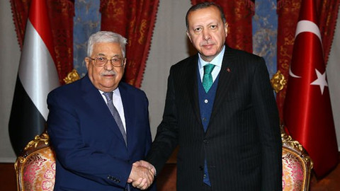 Cumhurbaşkanı Erdoğan, Filistin Devlet Başkanı Mahmud Abbas'la görüştü