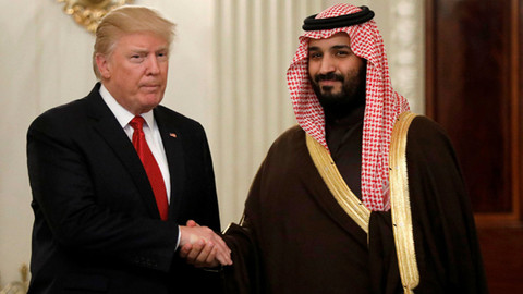 Az Önce! ABD Başkanı Trump, Suudi Arabistan Veliaht Prensi Selman'la görüştü
