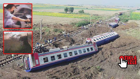 Çorlu'daki tren kazasının görüntülerine ulaşıldı