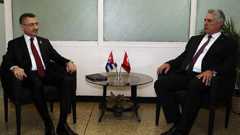 Fuat Oktay Küba Devlet Başkanı Canel ile görüştü
