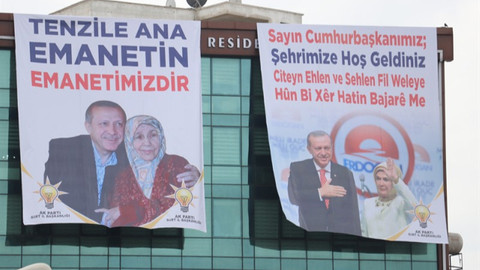 Cumhurbaşkanı Erdoğan’a Siirt’te 3 dilde karşılama