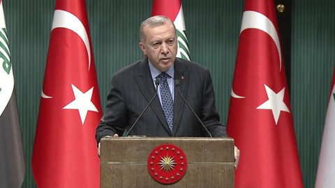 Cumhurbaşkanı Erdoğan: Irak ile Türkiye arasında askeri anlaşma yapılmasına karar verdik