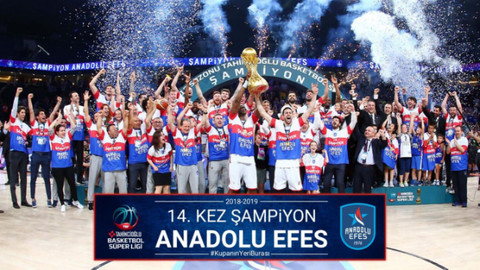 Basketbol Süper Ligi'nde şampiyon Anadolu Efes!