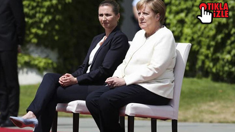 Merkel bu sefer sandalyeye oturdu! Titreme nöbetine önlem