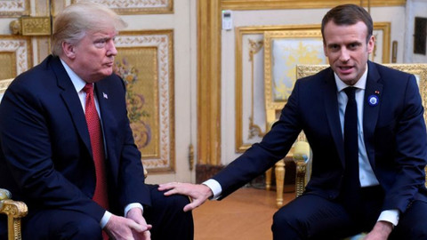 Trump, Macron ile görüştü