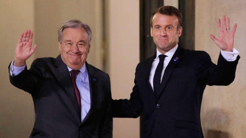 Macron, Guterres ile görüştü