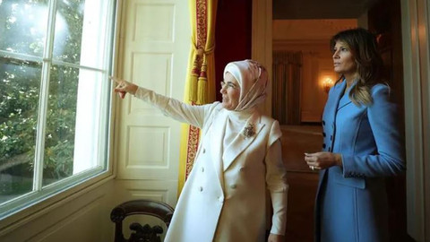 Emine Erdoğan, Melania Trump ile bir araya geldi