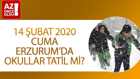 14 Şubat 2020 Cuma Erzurum’da okullar tatil mi?