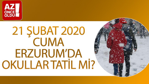 21 Şubat 2020 Cuma Erzurum’da okullar tatil mi?