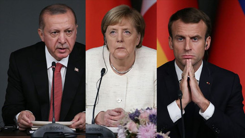 Erdoğan, Macron ve Merkel ile görüştü