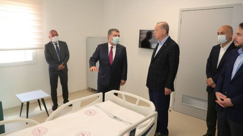 Erdoğan yapımı devam eden hastaneleri inceledi
