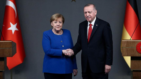Cumhurbaşkanı Erdoğan, Almanya Başbakanı Merkel ile görüştü