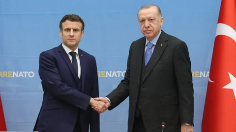 Cumhurbaşkanı Erdoğan ile Macron görüştü