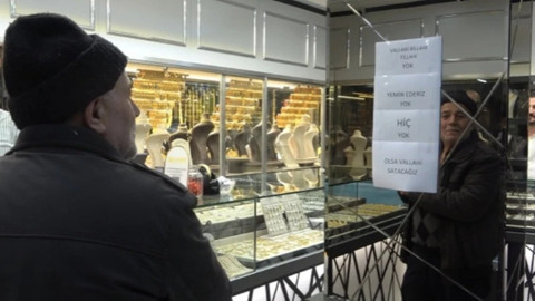 Fiyat düşünce kuyumcularda altın kalmadı: Dükkanın camına asılan yazı bomba