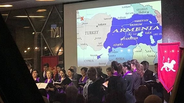 Almanya'da Türkiye'nin yarısı Ermenistan gibi gösterildi