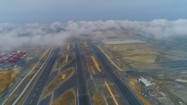 İstanbul’un yeni havalimanı havadan görüntülendi