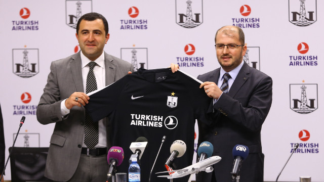 THY, Azerbaycan'ın futbol takımı Neftçi'ye sponsor oldu
