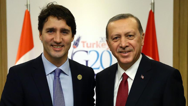 Cumhurbaşkanı Erdoğan, Kanada lideriyle görüştü