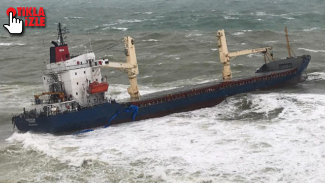 Şile'de 16 mürettebatı olan bir gemi karaya oturdu