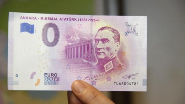Euroya Atatürk'ün resmi basıldı