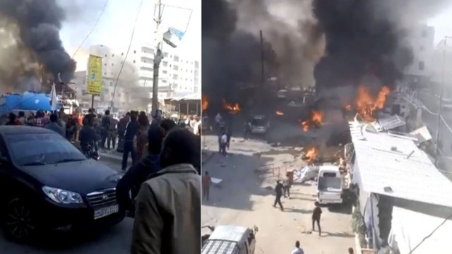 Suriye'nin kuzeyindeki Bab ilçesinde bombalı terör saldırısı