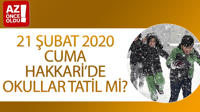 21 Şubat 2020 Perşembe Hakkari’de okullar tatil mi?