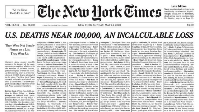 New York Times ilk kez modern başlık kullanmadı