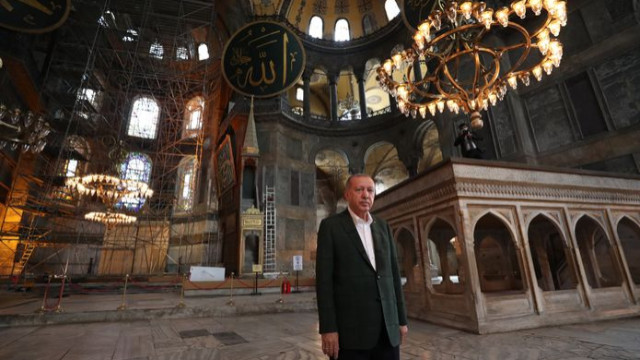 Cumhurbaşkanı Erdoğan Ayasofya'da