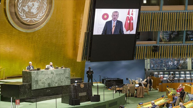 Erdoğan BM’de İsrail eleştirdi! İsrail büyükelçisi salona terk edildi
