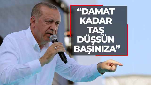Cumhurbaşkanı Erdoğan: Damat kadar taş düşsün başınıza