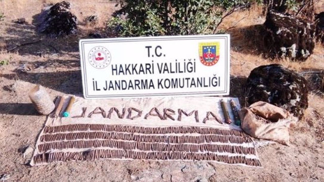 Hakkari'de PKK'ya ait mühimmat bulundu
