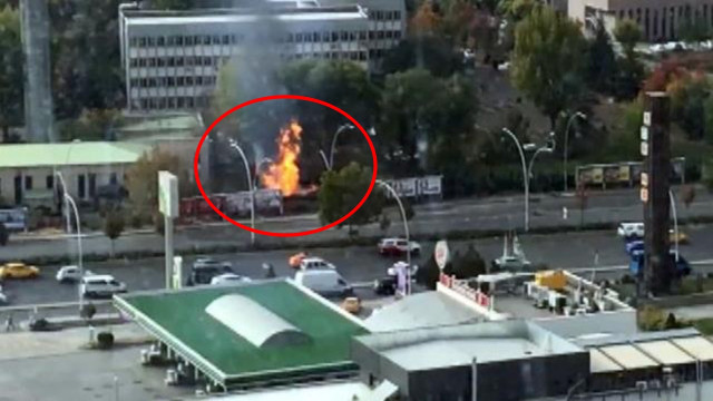 Ankara'da MTA Kampüsü önünde doğalgaz patlaması!