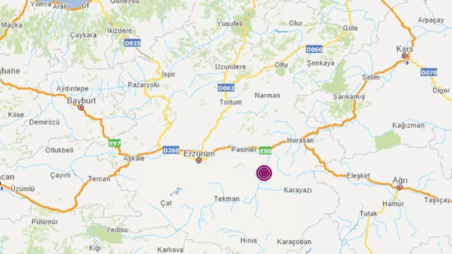 Erzurum'da 4.7 büyüklüğünde deprem!