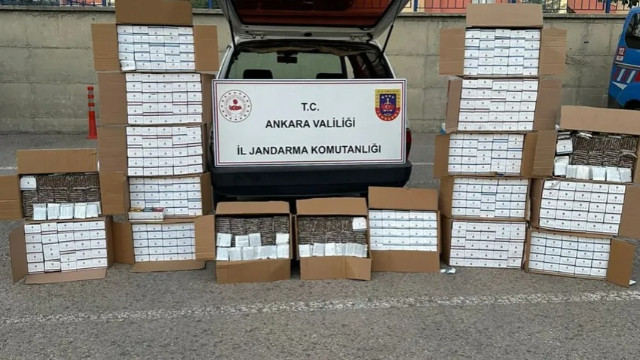 Ankara'da 2 bin 450 adet makaron ele geçirildi