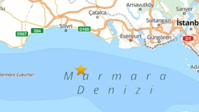 İstanbul Silivri açıklarında 4 büyüklüğünde deprem!